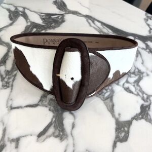 Vintage Donna Karan Cowhide Waist Belt